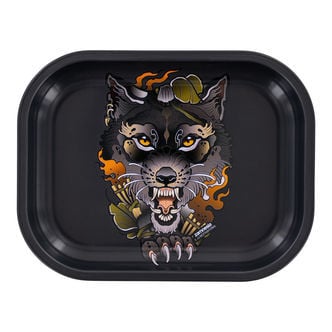 Guardian Wolf - Metalen Rolling Tray Klein (TRIBE)