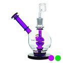 Shower Head Side Neck Dome Dab Rig 8″ (Tsunami Glass)