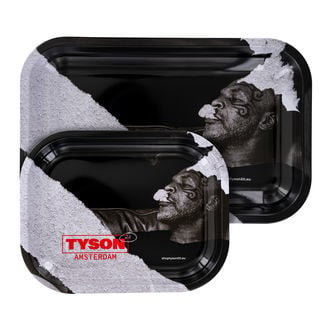 Metalen Rolling Tray Wit "Relaxing Mike" (TYSON 2.0)