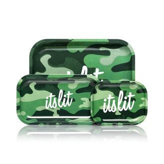 It's Lit! Lichtgroene Camouflage Rolling Tray (Hemper)