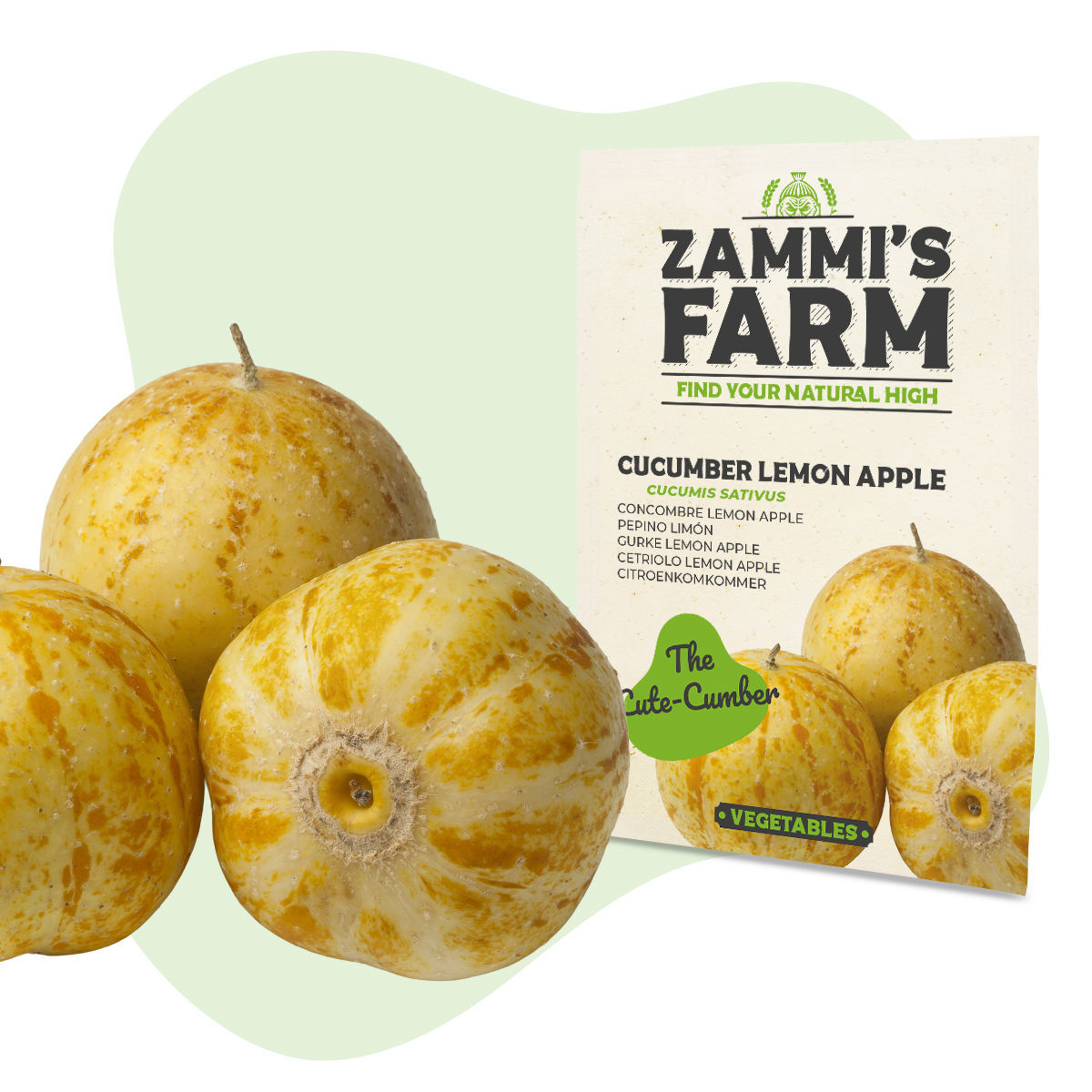 Lemon Apple Komkommer (Cucumis Sativus) Zaden - Zamnesia