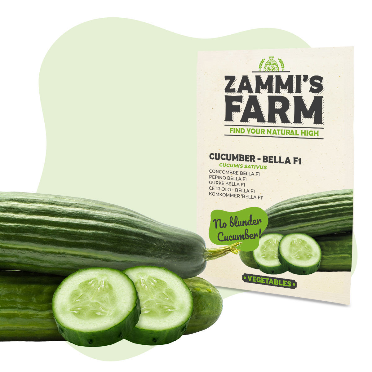 Komkommer Bella F1 Zaden (Cucumis Sativus) - Zamnesia