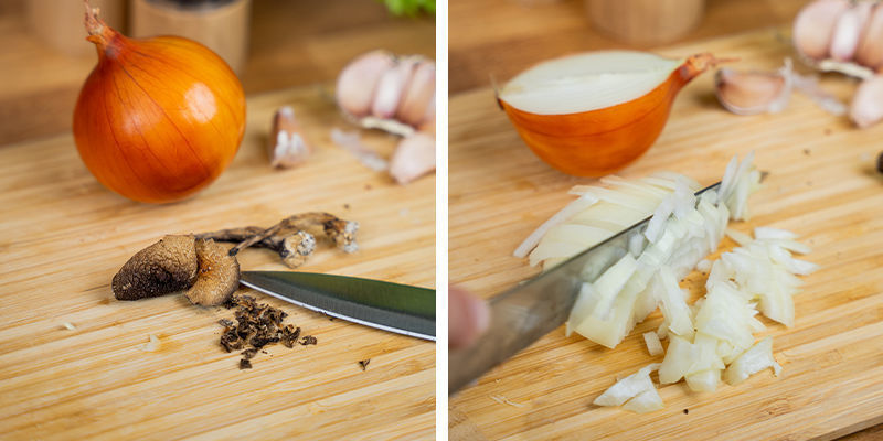 Hak De Uien, Champignons En Knoflook